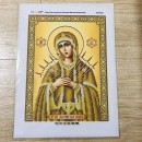 Богородиця Семистрільна, золото, неповна зашивка